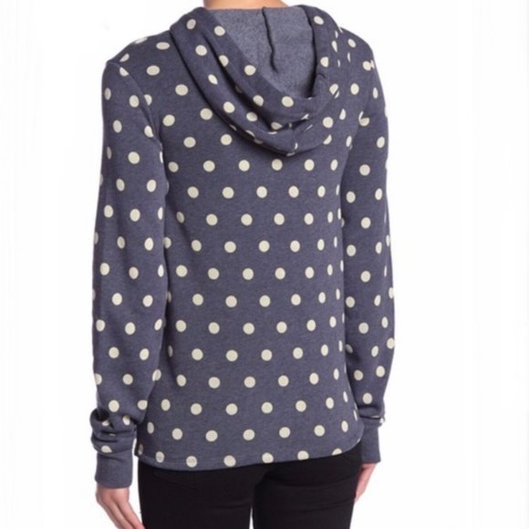 Alternative Tops - ALTERNATIVE Polka Dot Print Fleece Hoodie